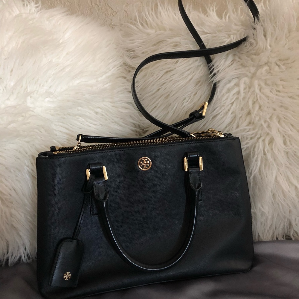 Tory Burch : Robinson small double zip tote
